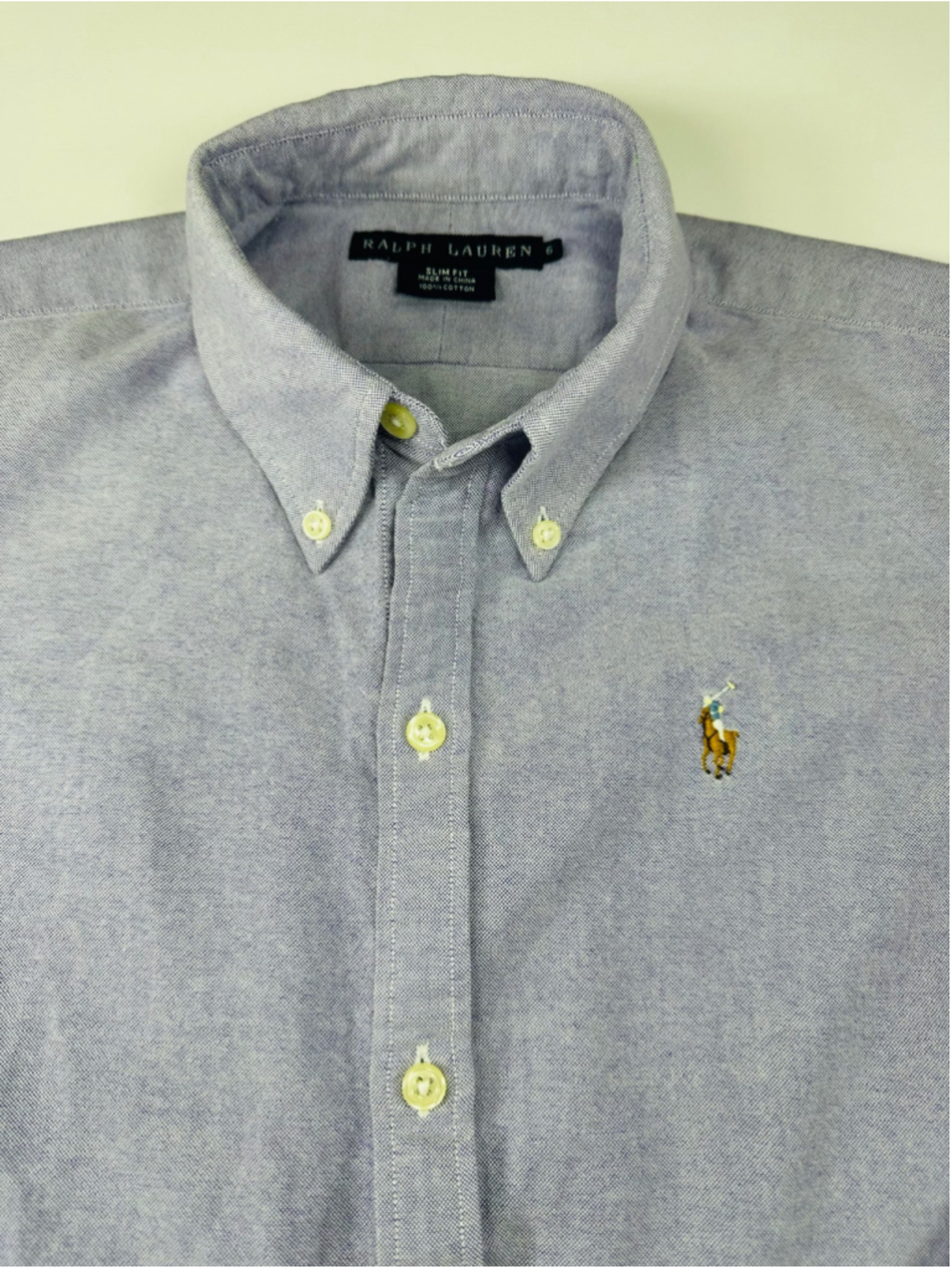 Ralph Lauren Women’s Slim Fit Oxford Shirt Size 6 Lavender Purple Pony Button - Picture 9 of 13